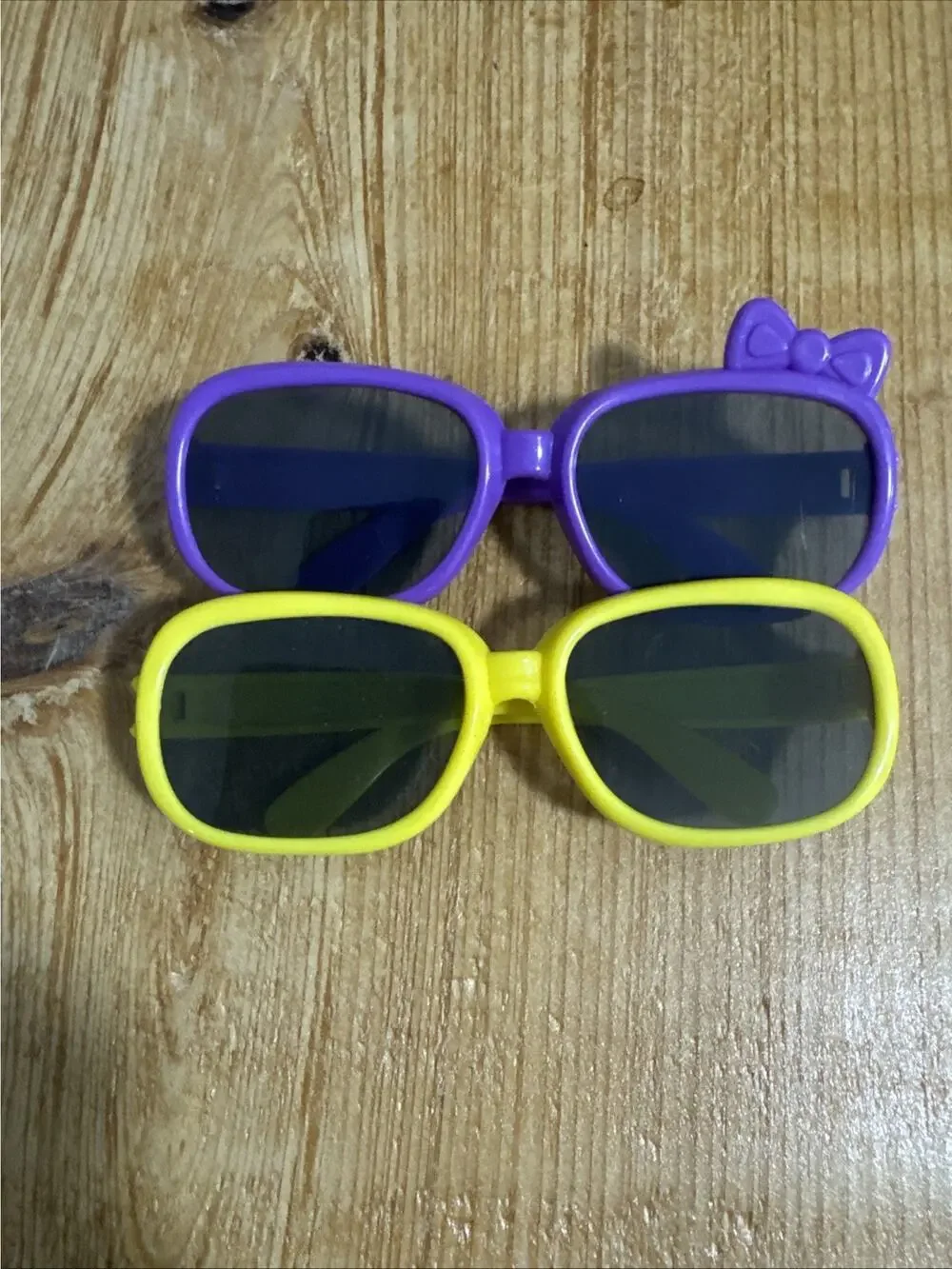 Children's Sunglasses Set - UV Protection, Purple and Yellow Frames